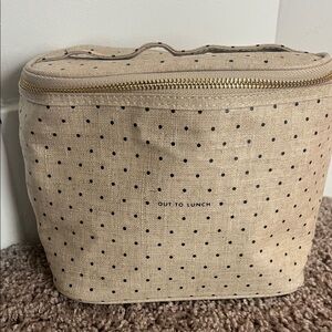 Kate Spade Beige and Black Polka Dot Tote